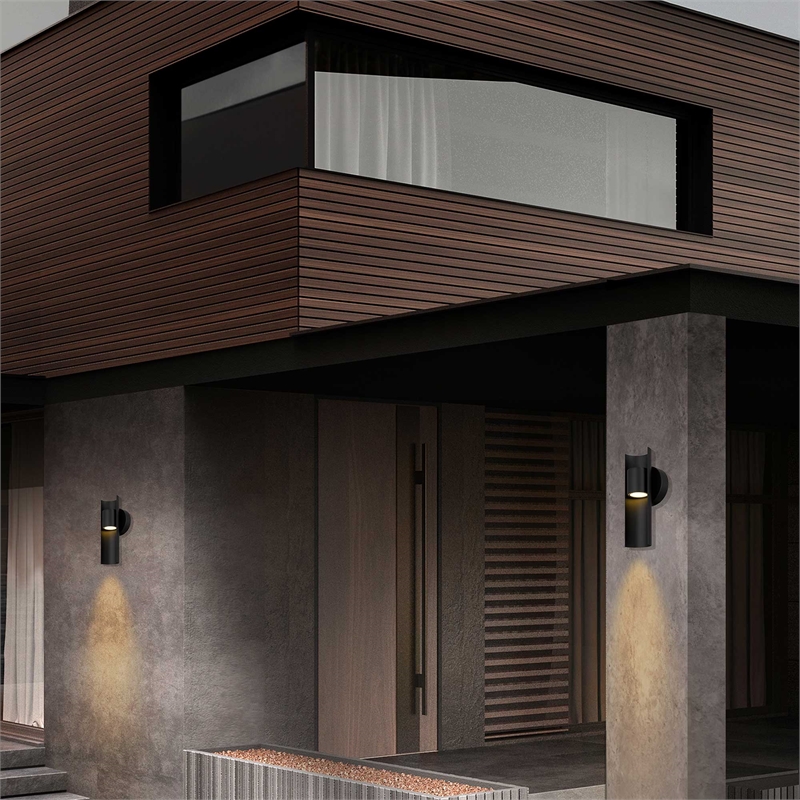 Bowery Hill Modern Aluminum 11.5-inch CCT LED Outdoor Wall Sconce