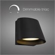 Bowery Hill Modern 6.5-inch LED Aluminum Outdoor Wall Light Black