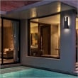 Bowery Hill Modern Aluminum Black 18-inch LED Outdoor Wall Light