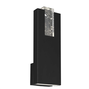 Bowery Hill Modern Aluminum Black 18-inch LED Outdoor Wall Light