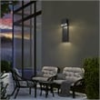 Bowery Hill Modern Aluminum Black 24-inch LED Outdoor Wall Light