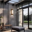 Bowery Hill Modern Aluminum Brass 20-inch LED Outdoor Wall Light