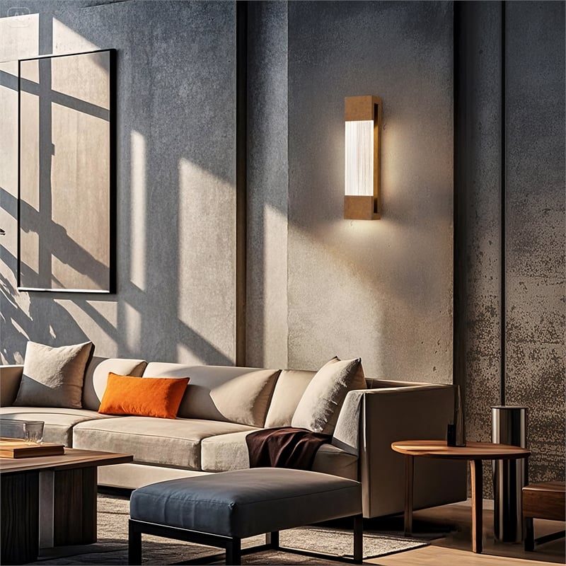 Bowery Hill Modern Aluminum Brass 20-inch LED Outdoor Wall Light