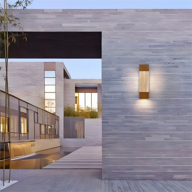 Bowery Hill Modern Aluminum Brass 20-inch LED Outdoor Wall Light