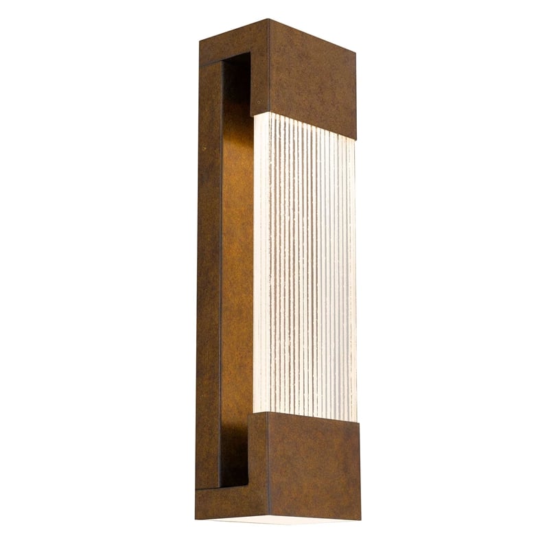 Bowery Hill Modern Aluminum Brass 20-inch LED Outdoor Wall Light