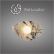 Bowery Hill Modern Aluminum 12-inch White Marble CCT LED Outdoor Wall Light
