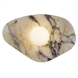 Bowery Hill Modern Aluminum 12-inch White Marble CCT LED Outdoor Wall Light