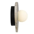 Bowery Hill Modern Aluminum 12-inch White Marble CCT LED Outdoor Wall Light