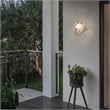 Bowery Hill Modern Aluminum 12-inch White Marble CCT LED Outdoor Wall Light