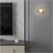 Bowery Hill Modern Aluminum 12-inch White Marble CCT LED Outdoor Wall Light