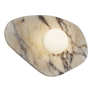 Bowery Hill Modern Aluminum 12-inch White Marble CCT LED Outdoor Wall Light