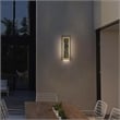 Bowery Hill Modern 18-inch Aluminum and Marble LED Outdoor Wall Light