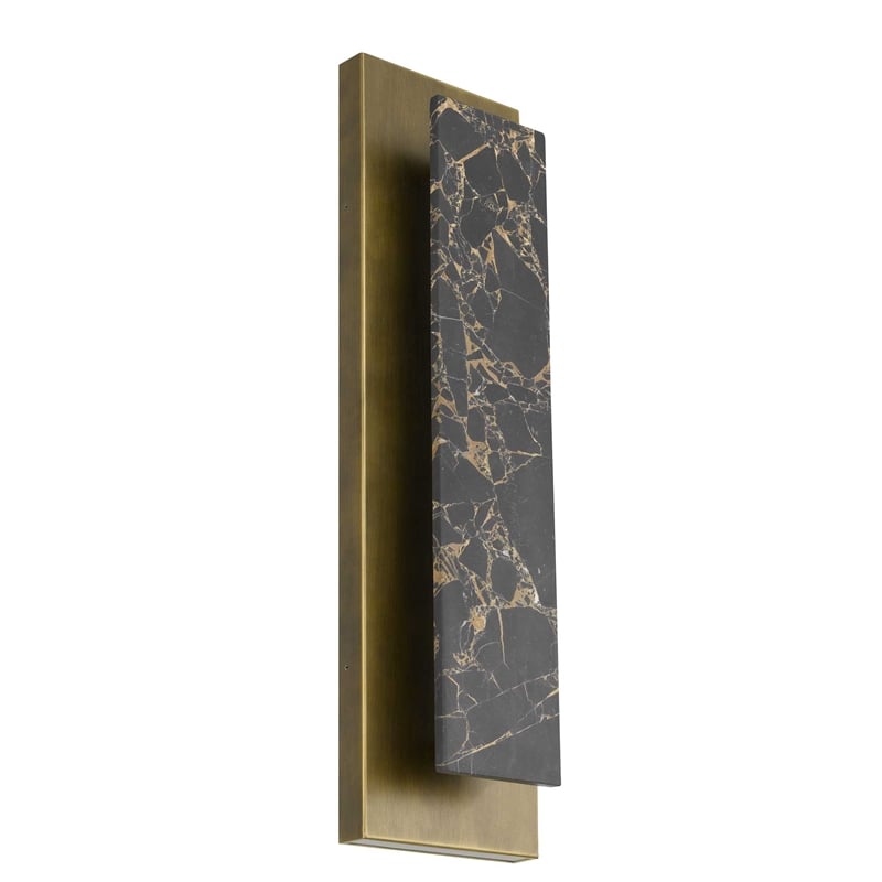 Bowery Hill Modern 24-inch Aluminum and Marble LED Outdoor Wall Light
