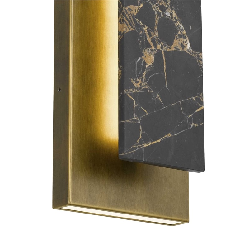 Bowery Hill Modern 24-inch Aluminum and Marble LED Outdoor Wall Light