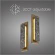 Bowery Hill Modern 24-inch Aluminum and Marble LED Outdoor Wall Light