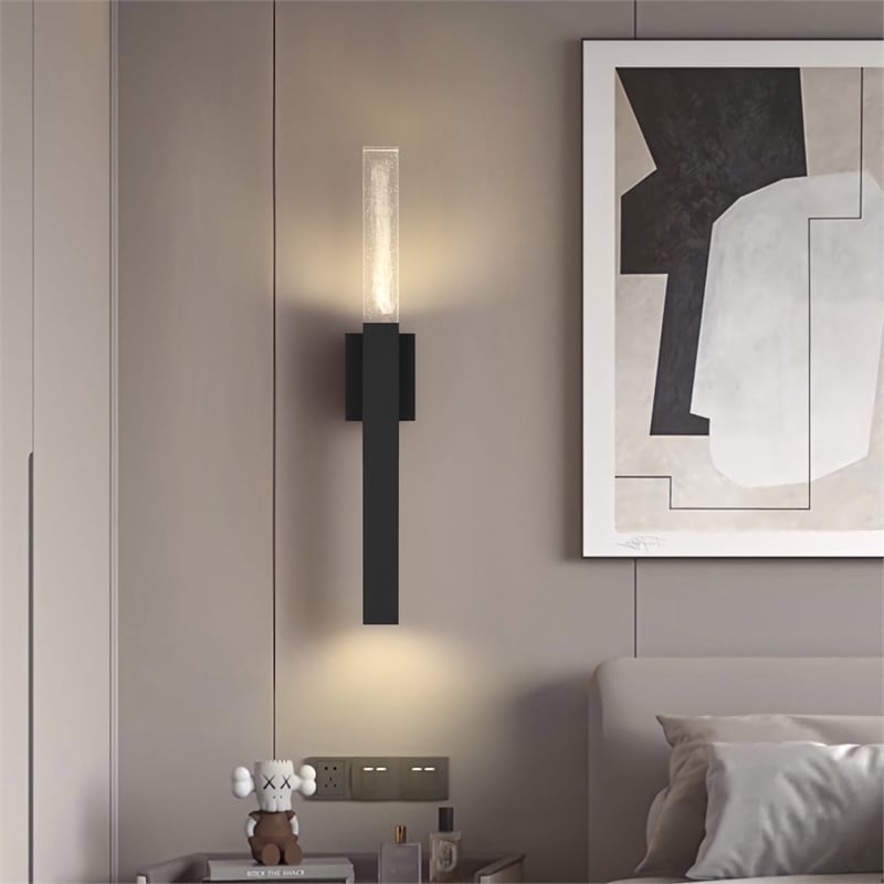 Bowery Hill Modern 32-inch Aluminum LED Outdoor Wall Light Black