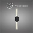 Bowery Hill Modern Aluminum Black 22-inch LED Outdoor Wall Light