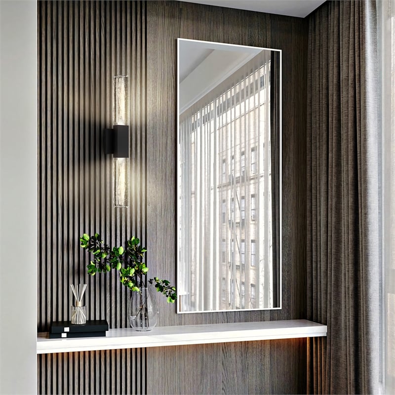 Bowery Hill Modern Aluminum Black 22-inch LED Outdoor Wall Light