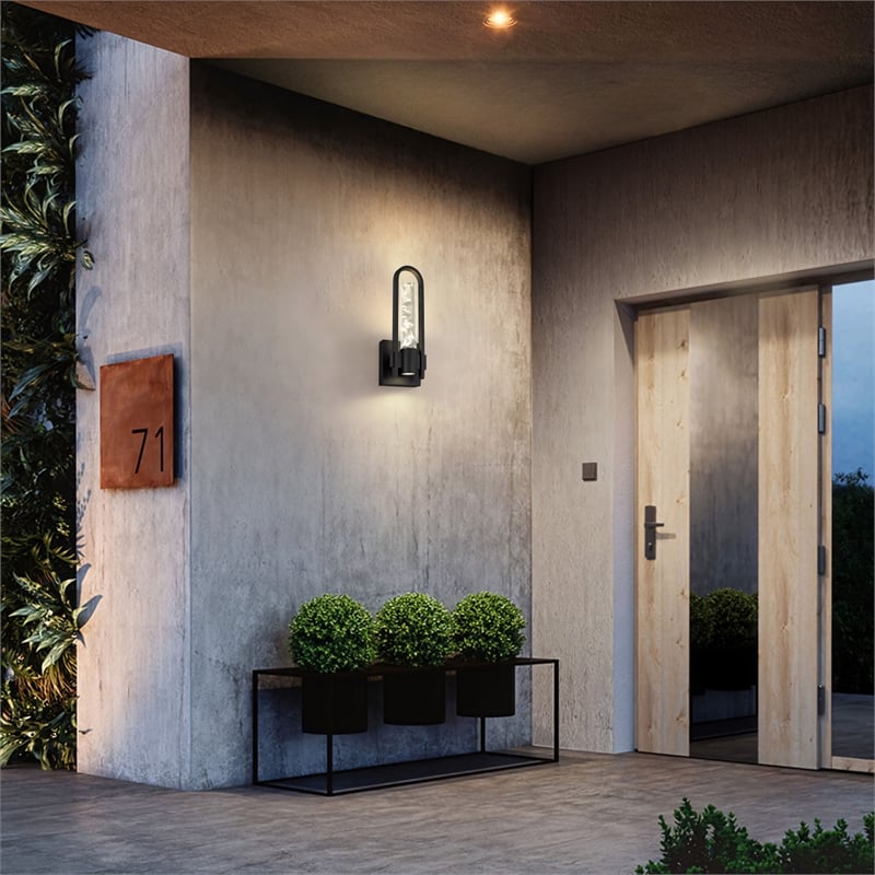 Bowery Hill Modern Aluminum 12.75-inch LED Outdoor Wall Light