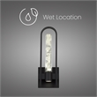 Bowery Hill Modern Aluminum Black 18-inch LED Outdoor Wall Light