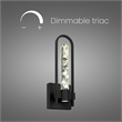Bowery Hill Modern Aluminum Black 18-inch LED Outdoor Wall Light