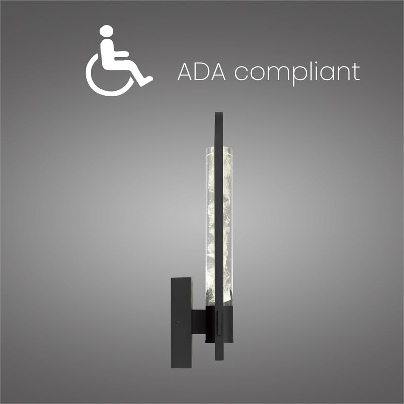Bowery Hill Modern Aluminum Black 18-inch LED Outdoor Wall Light