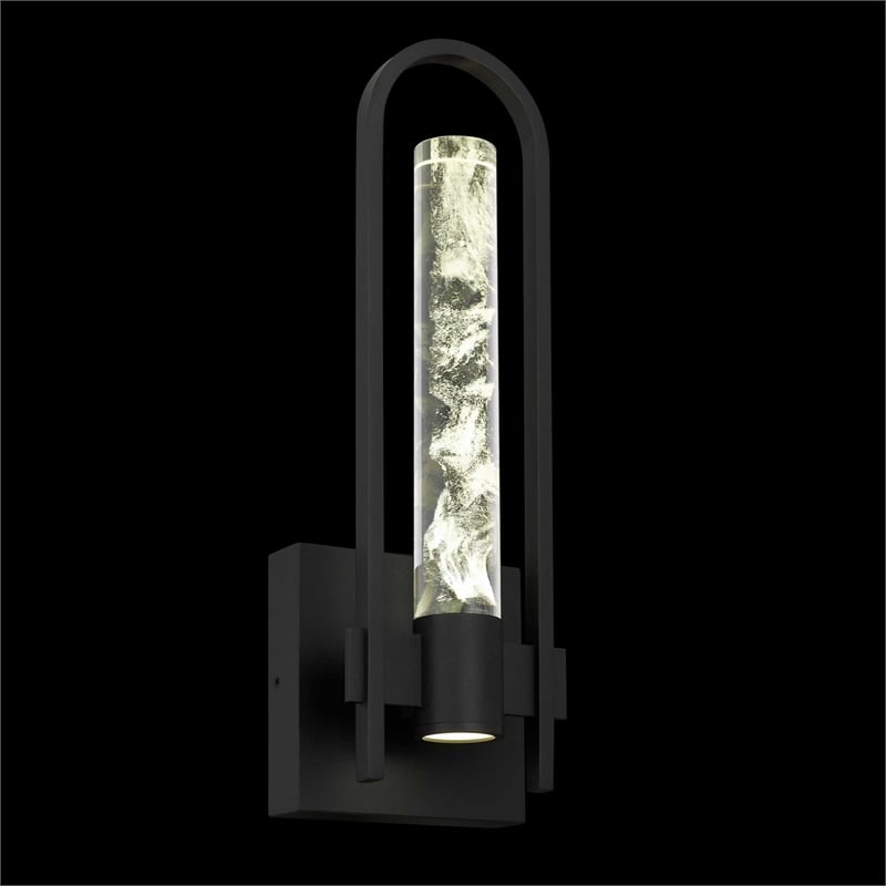 Bowery Hill Modern Aluminum Black 18-inch LED Outdoor Wall Light