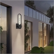 Bowery Hill Modern Aluminum Black 18-inch LED Outdoor Wall Light