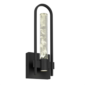 Bowery Hill Modern Aluminum Black 18-inch LED Outdoor Wall Light