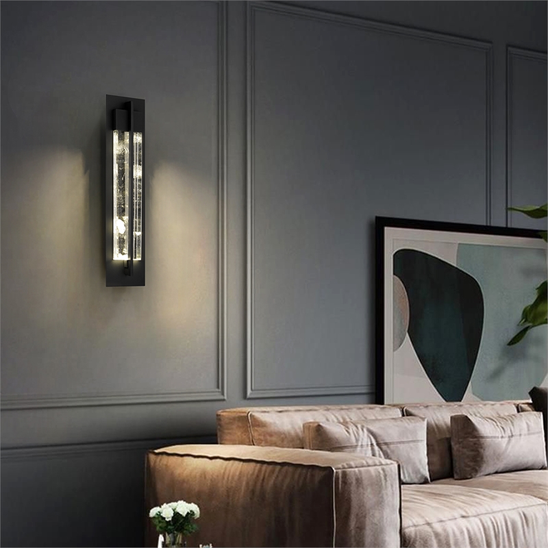 Bowery Hill Modern Aluminum Black 26-inch LED Outdoor Wall Light