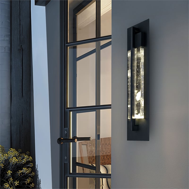 Bowery Hill Modern Aluminum Black 26-inch LED Outdoor Wall Light
