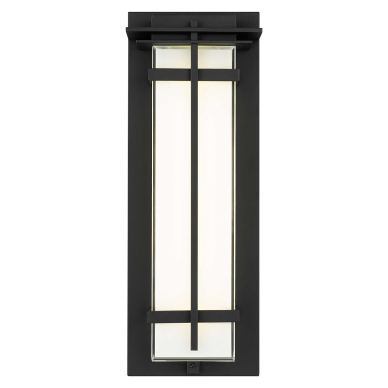 Bowery Hill Modern Aluminum Black 18-inch LED Outdoor Wall Light