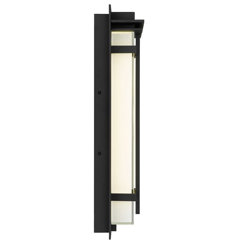 Bowery Hill Modern Aluminum Black 18-inch LED Outdoor Wall Light
