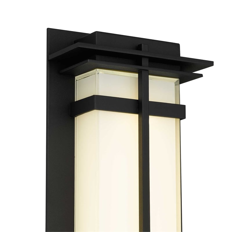Bowery Hill Modern Aluminum Black 18-inch LED Outdoor Wall Light