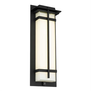 Bowery Hill Modern Aluminum Black 18-inch LED Outdoor Wall Light
