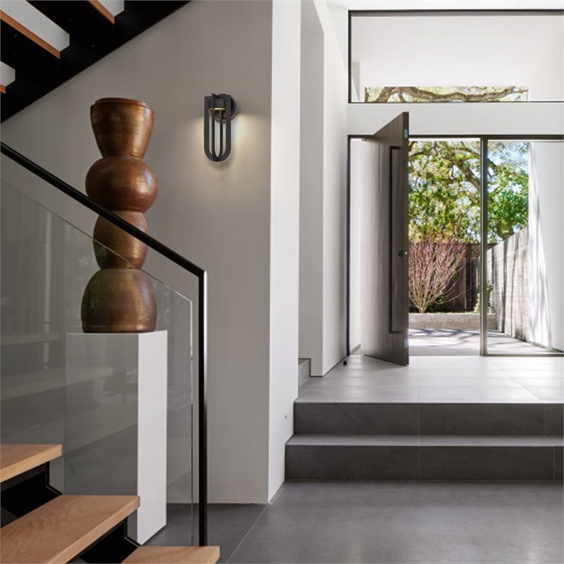 Bowery Hill Modern Aluminum Bronze 12-inch LED Outdoor Wall Light
