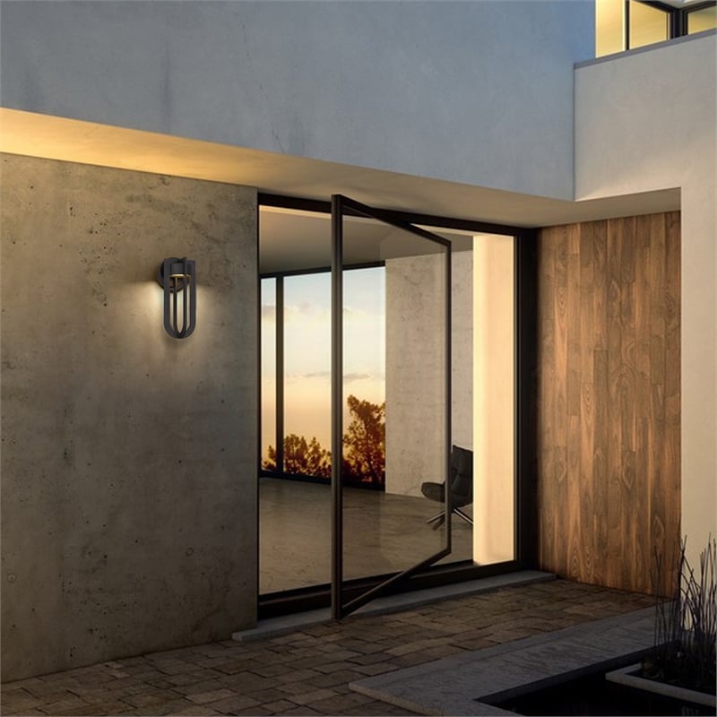 Bowery Hill Modern Aluminum Bronze 12-inch LED Outdoor Wall Light