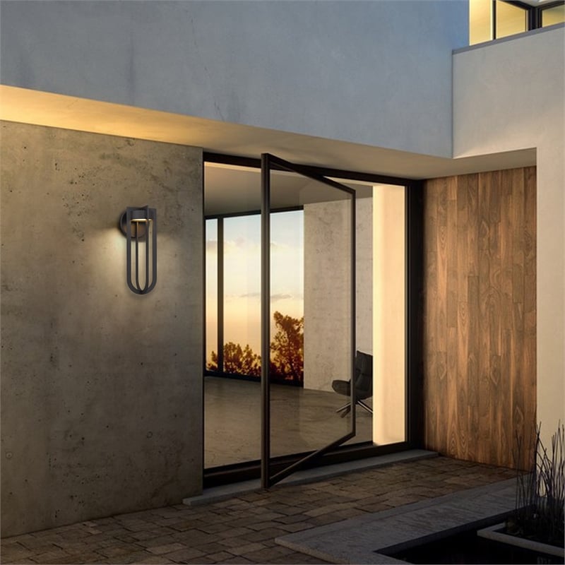 Bowery Hill Modern Aluminum Bronze 20-inch LED Outdoor Wall Light