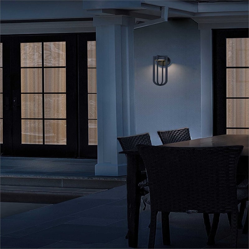 Bowery Hill Modern Aluminum Bronze 20-inch LED Outdoor Wall Light