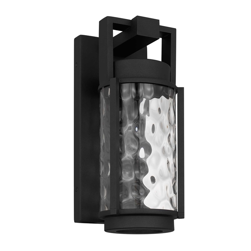 Bowery Hill Modern Aluminum Black 12-inch LED Outdoor Wall Light