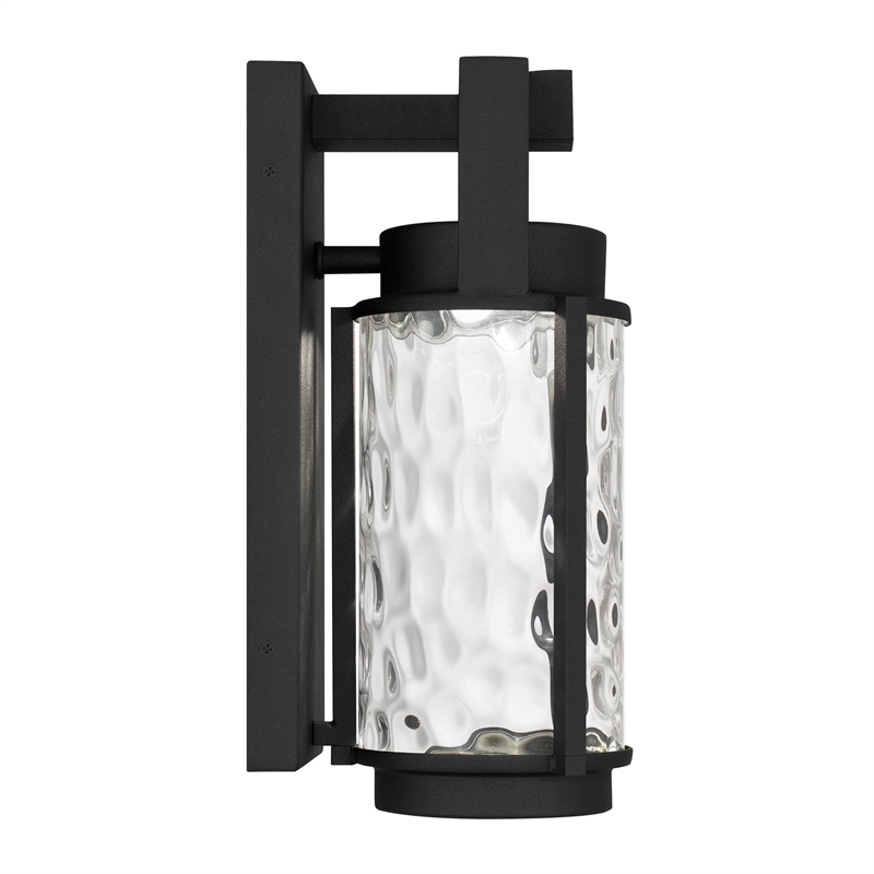 Bowery Hill Modern Aluminum Black 12-inch LED Outdoor Wall Light