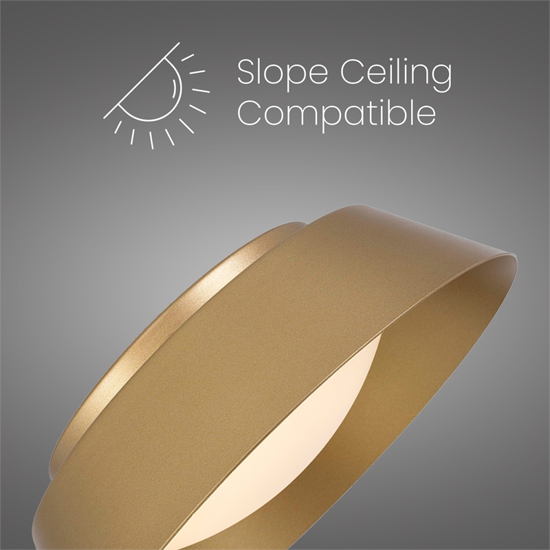 Bowery Hill Modern Aluminum Brass 11-inch LED Outdoor Flush Mount