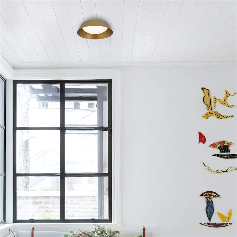 Bowery Hill Modern Aluminum Brass 11-inch LED Outdoor Flush Mount