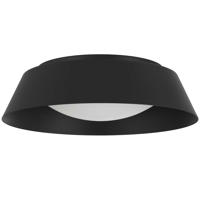 Bowery Hill Modern Aluminum Black 15-inch LED Outdoor Flush Mount