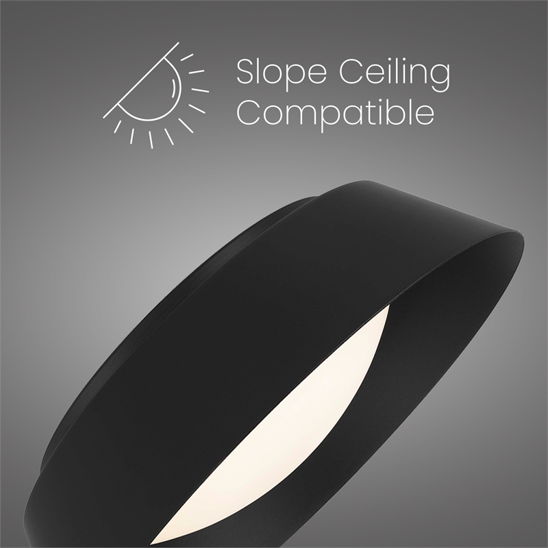 Bowery Hill Modern Aluminum Black 15-inch LED Outdoor Flush Mount