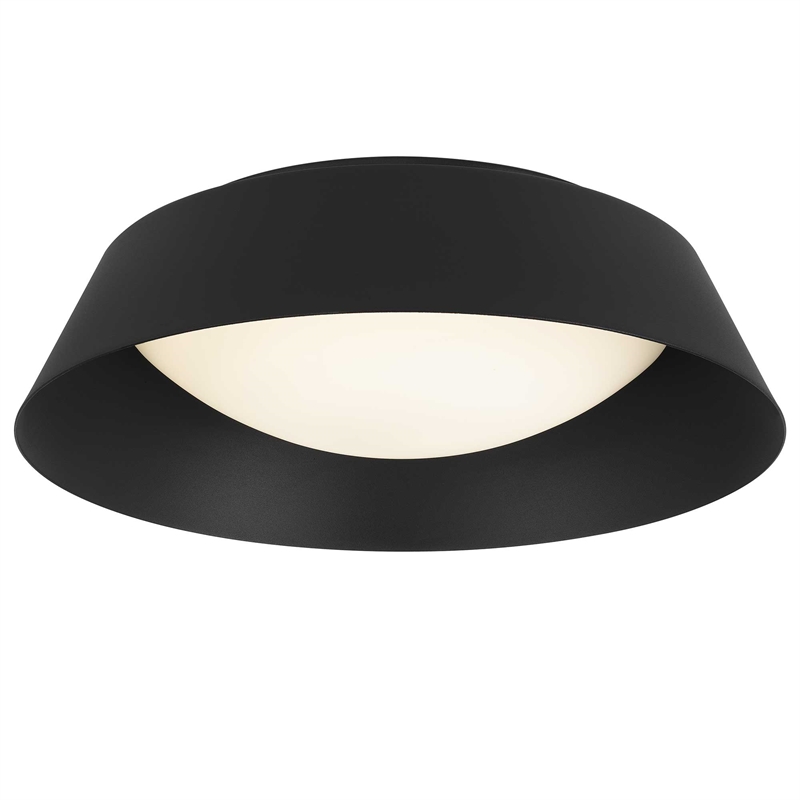 Bowery Hill Modern Aluminum Black 15-inch LED Outdoor Flush Mount