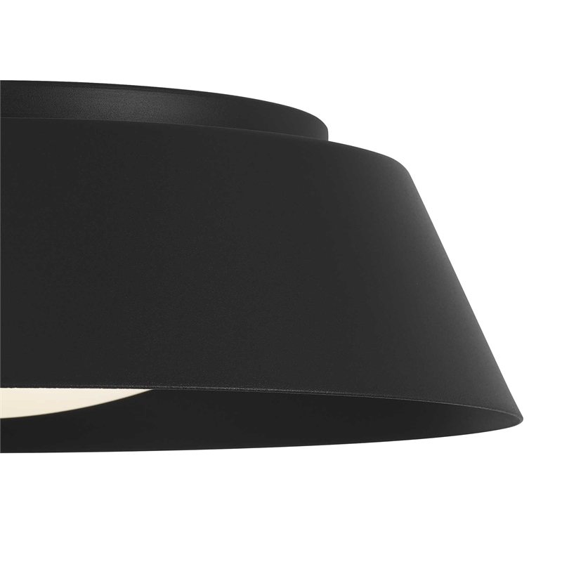 Bowery Hill Modern Aluminum Black 15-inch LED Outdoor Flush Mount