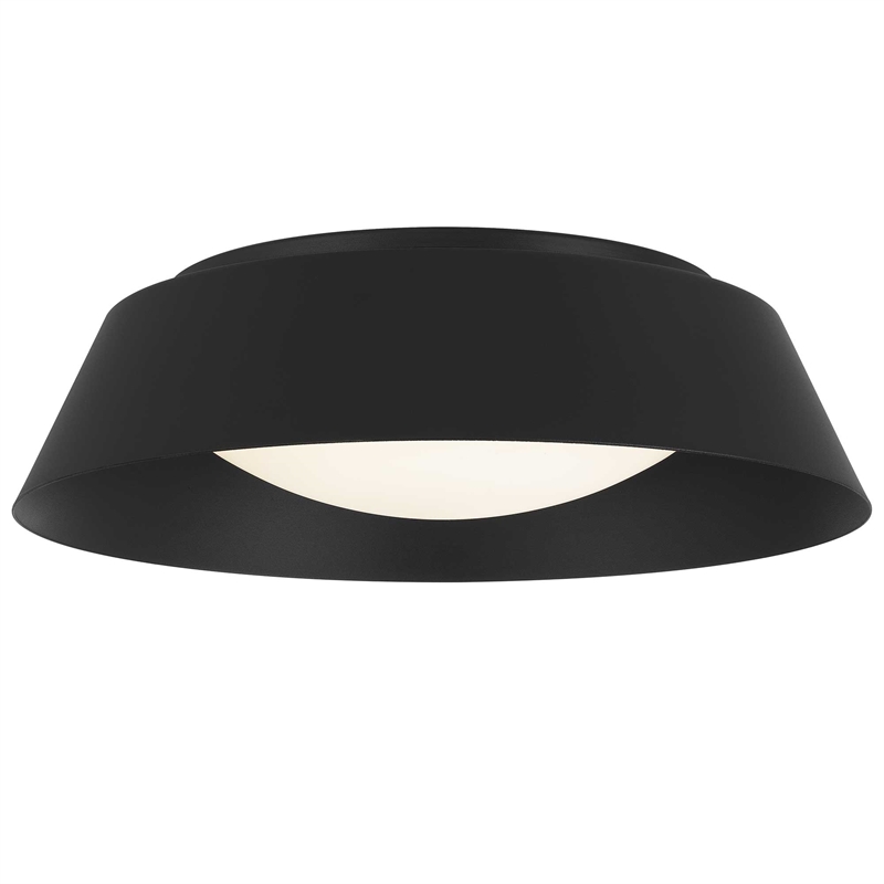 Bowery Hill Modern Aluminum Black 15-inch LED Outdoor Flush Mount
