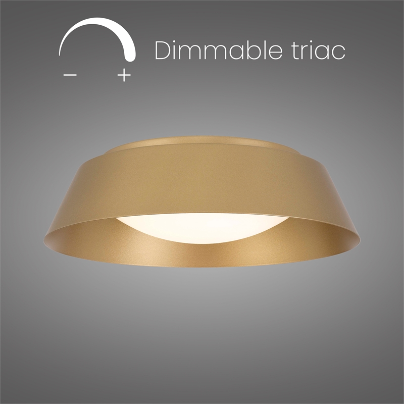 Bowery Hill Modern Aluminum Brass 15-inch LED Outdoor Flush Mount