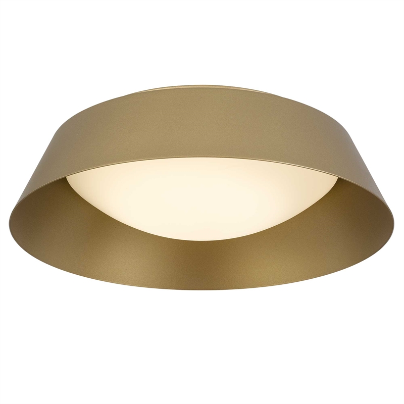 Bowery Hill Modern Aluminum Brass 15-inch LED Outdoor Flush Mount